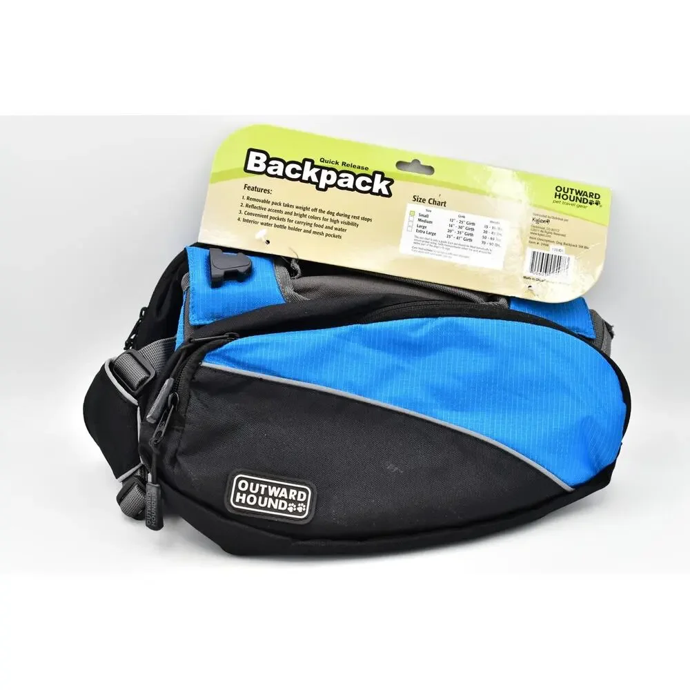 NWT Outward Hound Dog Quick Release Backpack Small Emergency Pet Travel Camp